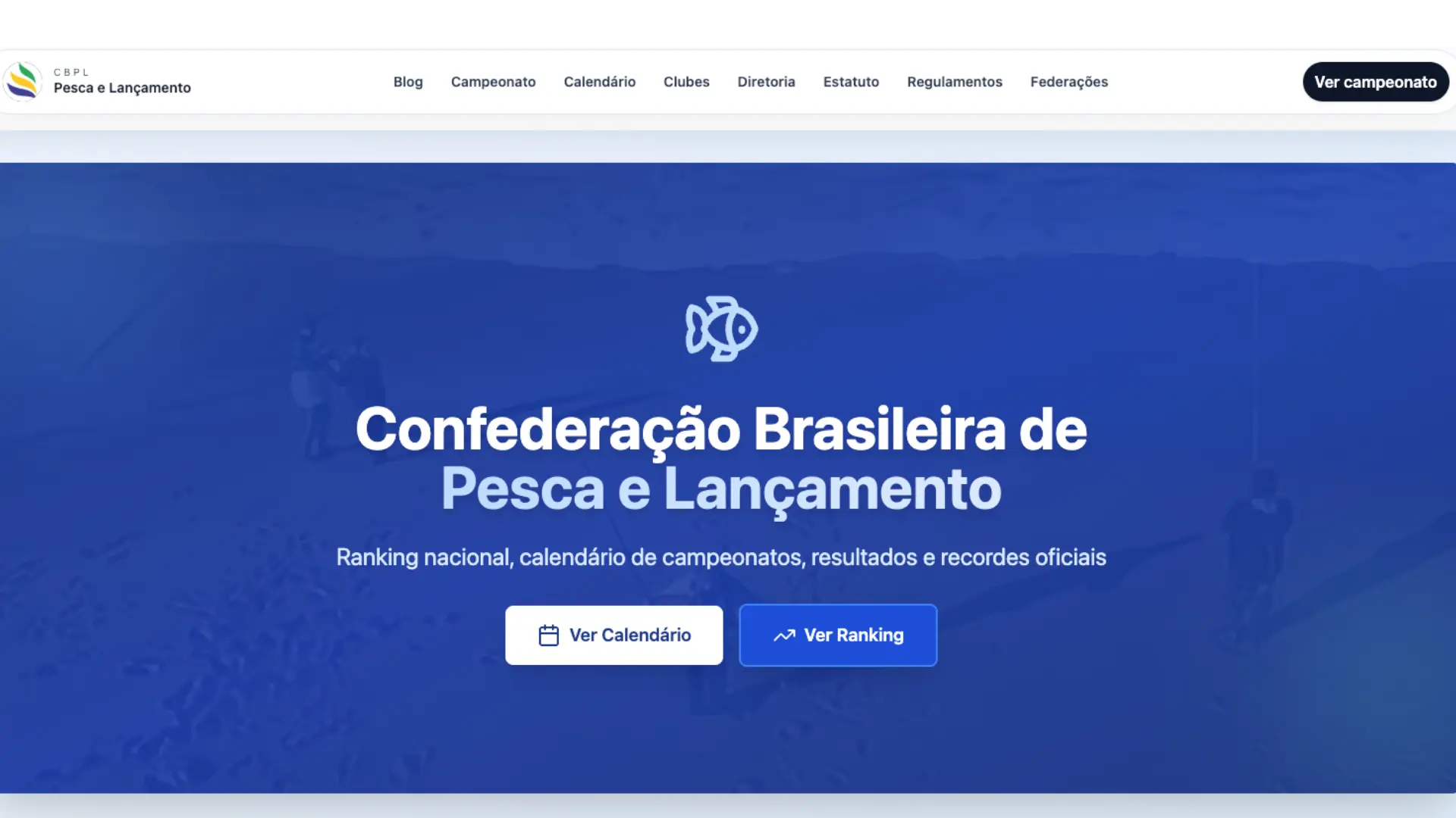 CBPL - Site Institucional da Confederação Brasileira de Pesca e Lançamento