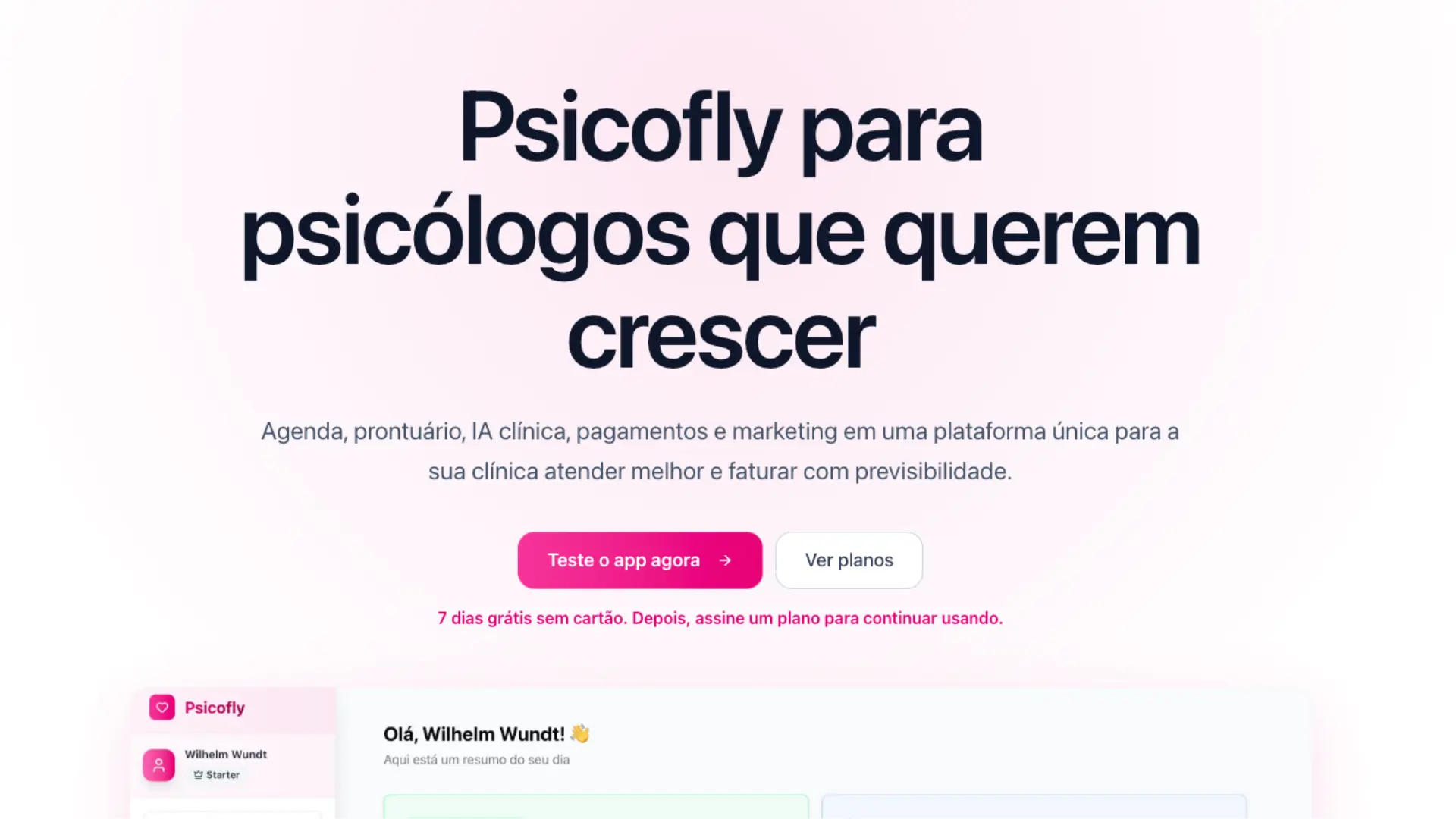 Psicofly - Plataforma para Psicólogos